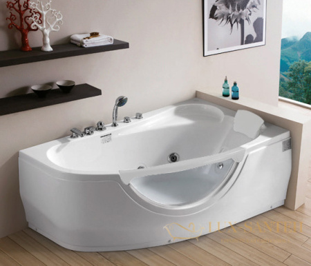 ванна акриловая гидромассажная gemy g9046 ii b r, белый