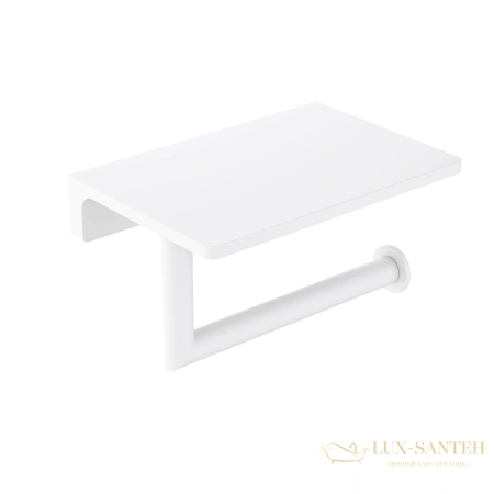 бумагодержатель с полкой для телефона timo saona 13043/16, белый матовый