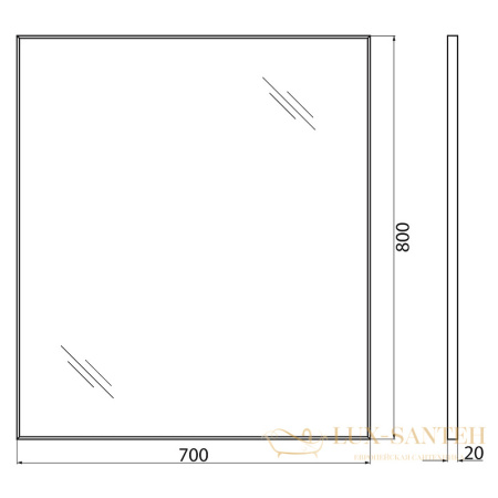 зеркало belbagno spc spc-al-700-800, хром