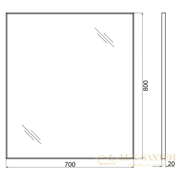 зеркало belbagno spc spc-al-700-800, хром