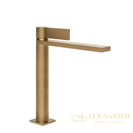 смеситель для раковины gessi inverso diamantato 73653.726, с донным клапаном, warm bronze br pvd