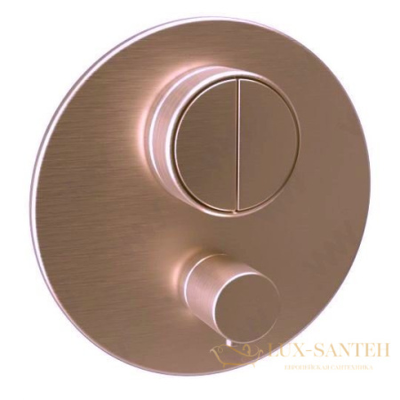 термостат для душа встраиваемый almar core e176632.co, внешняя часть, на 2 выхода, медь брашированная pvd