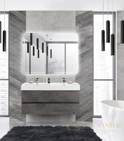 тумба под раковину cezares molveno 46 molveno 46-120-2c-so-2-oss 120 см подвесная, ossido