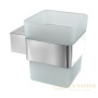 стакан для зубных щёток lemark smooth line 9731013 с держателем, хром