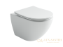 унитаз подвесной ceramica nova metropol cn4002t, смыв торнадо, безободковый, с сиденьем микролифт, белый  
