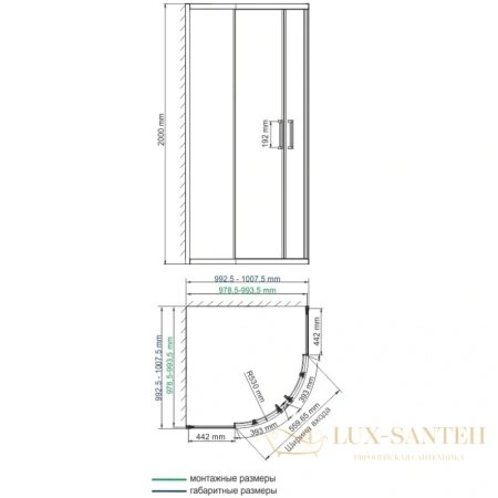 душевой уголок wasserkraft main 41s23 100х100 см 