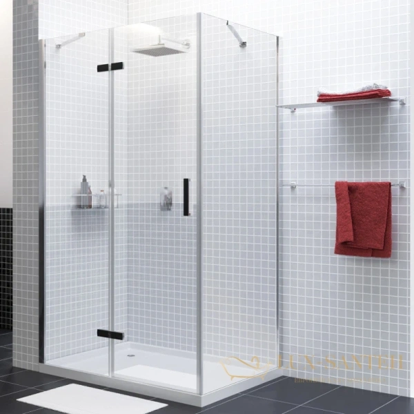 душевой уголок wasserkraft aller black 10h06lblack 120х80 см 