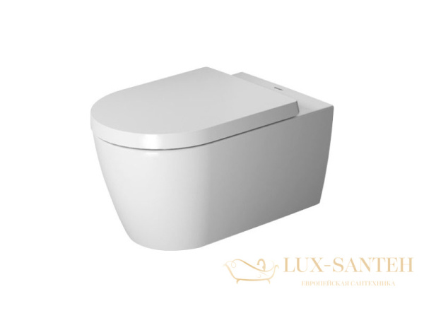 чаша подвесного безободкового унитаза duravit me by starck 25290900001 rimless, белый