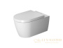 чаша подвесного безободкового унитаза duravit me by starck 25290900001 rimless, белый