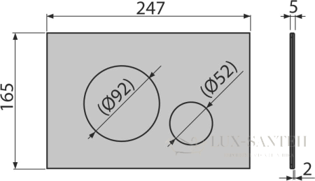 кнопка управления alcaplast flat металл–матовый turn 
