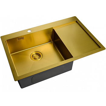 кухонная мойка zorg light bronze zl r 780510-l bronze, бронза