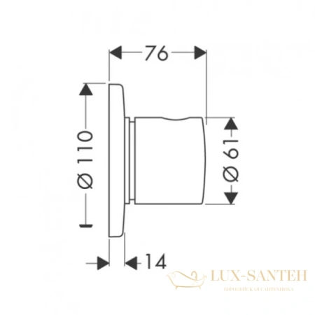 запорный/переключающий вентиль hansgrohe 15932000