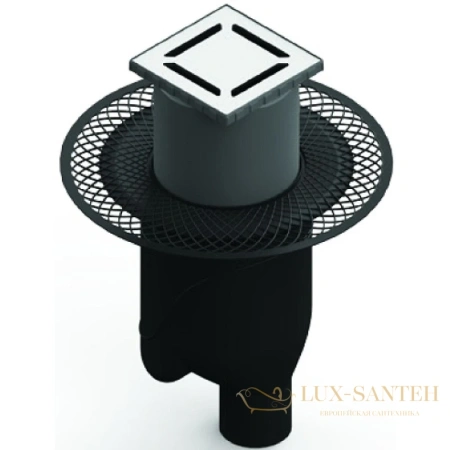 душевой трап berges platz norma 091059 148x148/50 мм, хром