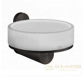 мыльница gessi 316 accessories 54701.707 подвесная, black metal brushed pvd/белый