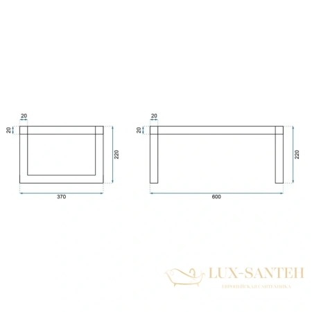 раковина rea goya rea-u8779+u6534 60х37 см, черный матовый
