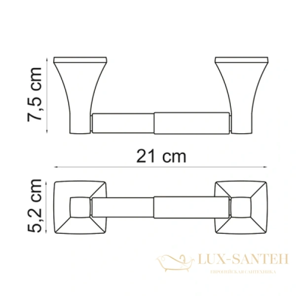 бумагодержатель wasserkraft wern k-2522, хром