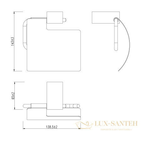 держатель для туалетной бумаги lemark smooth line 9721010 с крышкой, хром