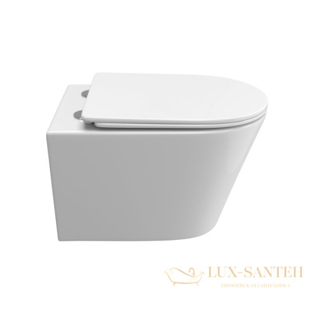 унитаз подвесной belbagno tre bb5180ch-tor/sc безободковый, торнадо, с сиденьем микролифт, белый глянцевый