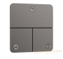 переключатель потоков hansgrohe showerselect comfort q 15587340, на 3 выхода, черный хром шлифованный