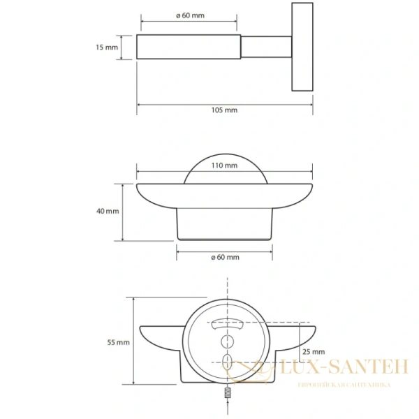 мыльница bemeta amber 155108042, медное золото матовый