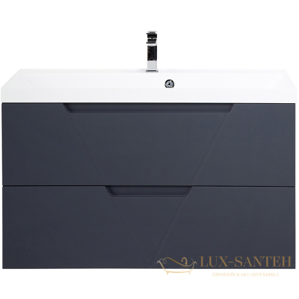 тумба под раковину belbagno vittoria vittoria-1000-2c-so-go-p 100 см подвесная, grigio opaco