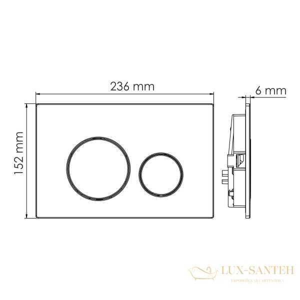 инсталляция для унитаза wasserkraft aller 10 10tlt.010.me.mb02 с панелью смыва, черный матовый