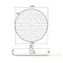 верхний душ ø 300 мм fima carlo frattini showerhead f2224/2ns, черный матовый