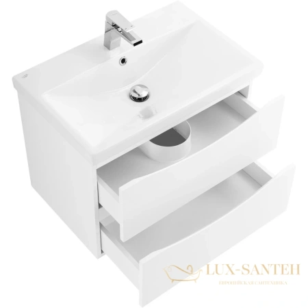 тумба belbagno marino marino-cer-600-2c-so-bl-p 56,4 см, bianco lucido