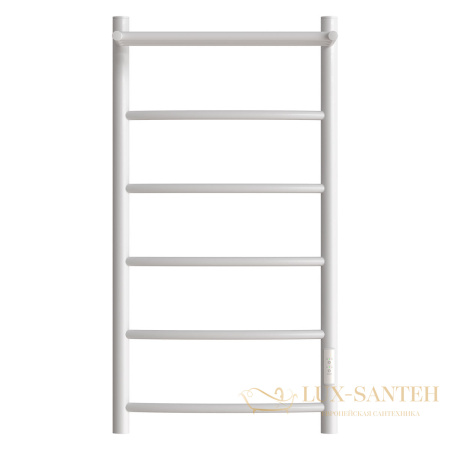 полотенцесушитель 400x800 электрический point афина pn04848pw п5 с полкой, диммер справа, белый