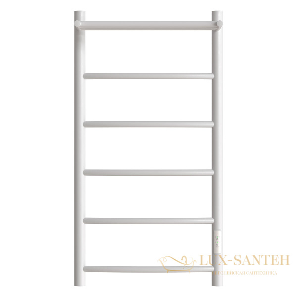 полотенцесушитель 400x800 электрический point афина pn04848pw п5 с полкой, диммер справа, белый
