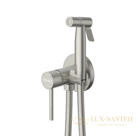гигиенический душ со встраиваемым смесителем и встроенной частью cezares relax-dif-in, нержавеющая сталь