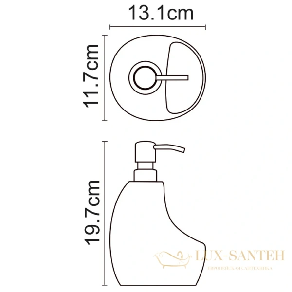 дозатор wasserkraft k-8099black 400 мл, черный матовый