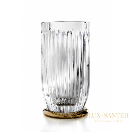 стакан для зубных щеток настольный 3sc elegance el03acrlx, прозрачный хрусталь/латунь сатинированная