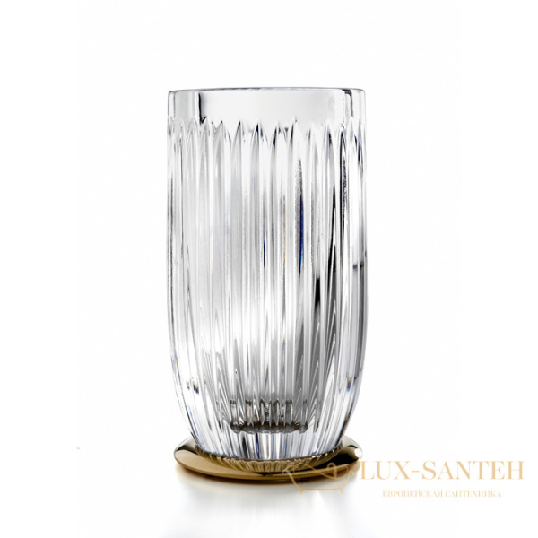 стакан для зубных щеток настольный 3sc elegance el03acrlx, прозрачный хрусталь/латунь сатинированная