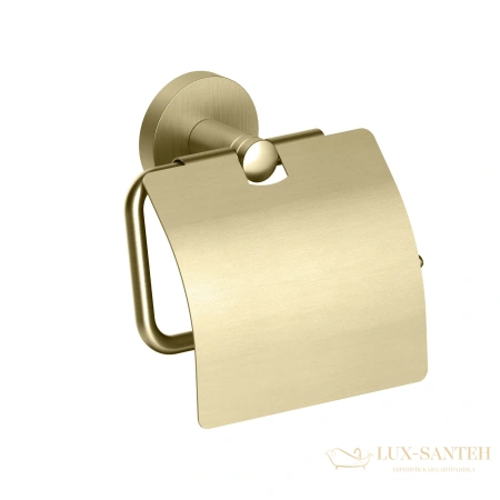 бумагодержатель с крышкой timo saona 13042/17, золото матовое