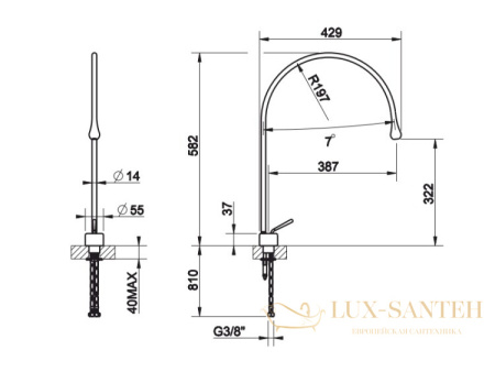 смеситель для раковины gessi goccia 33602.031, хром