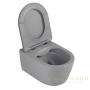унитаз подвесной безободковый abber bequem ac1104mg, 53х36 см, серый матовый