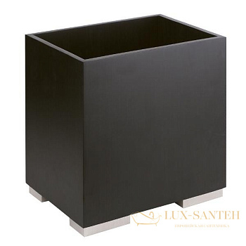 корзина для мусора gessi rettangolo 20991.031, хром/черный