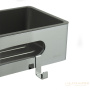 полка для душа lemark shelf line 9771043, 295 мм, с крючками и вставкой из пластика, хром/вставка-графит