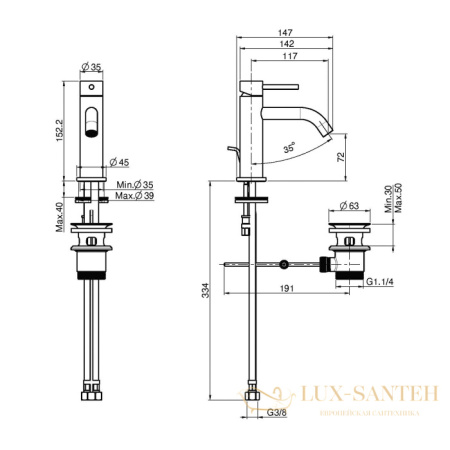смеситель для раковины fima carlo frattini spillo up, f3031xsos, золото брашированное