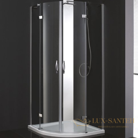 душевой уголок cezares bergamo bergamo-w-r-2-100-arco-c-cr-iv 100x100 iv профиль хром, стекло прозрачное