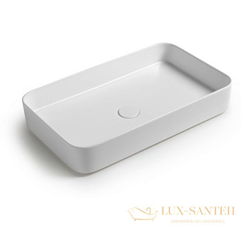раковина прямоугольная white ceramic blade w0517oc накладная 65x40x11,5 см, оранжевый матовый