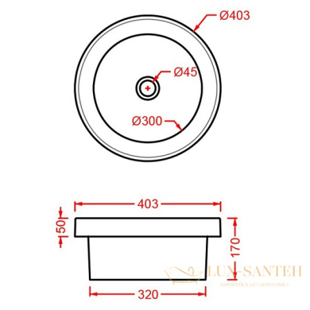 раковина artceram fuori scala tfl032 01 00 ø 403 мм, белый