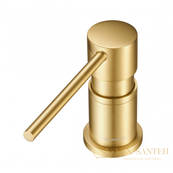 дозатор для жидкого мыла встраиваемый milacio mcu.935.gd, золото брашированное