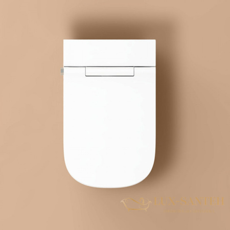 унитаз подвесной uni-flow mi-smart ch10166zr, с крышкой-биде и дистанционным пультом, белый глянцевый