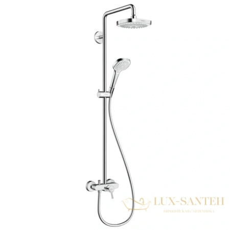 душевая стойка hansgrohe croma select e 180 27258400 с однорычажным смесителем, белый/хром