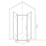 душевой уголок berges solo t black 061106 90х90 см 