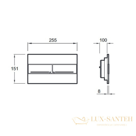 смывная клавиша jacob delafon e4316-38r, хром/велюр
