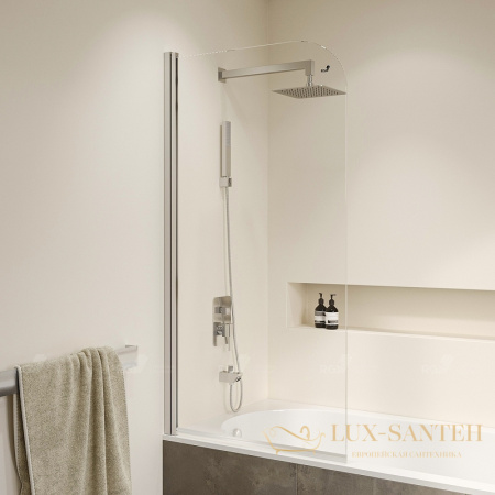 шторка rgw screens 411110907-11 на ванну sc-109 70х150, профиль хром, стекло прозрачное