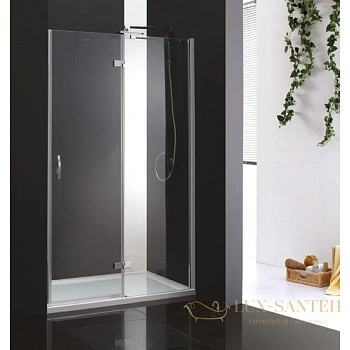 душевая дверь cezares bergamo-b-12 bergamo-w-b-12-90-p-cr-r распашная 90 см, стекло рифленое